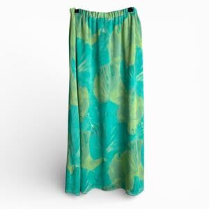 Vintage Liz Claiborne Y2K Tropical Leaf Print Maxi Skirt
